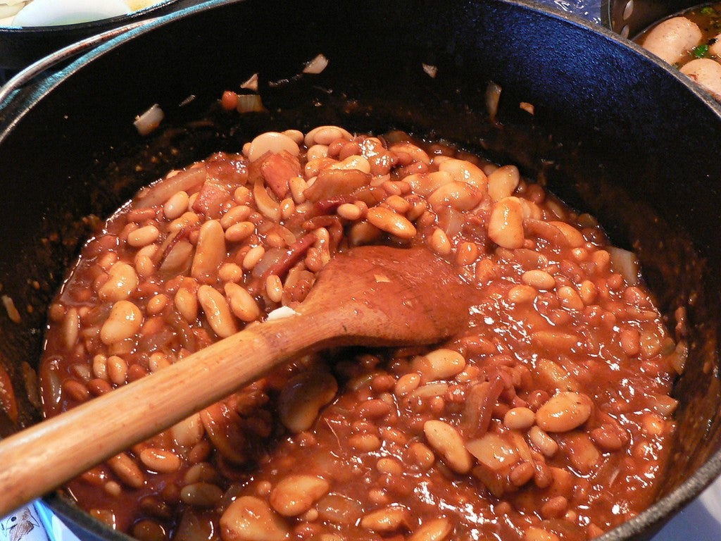 kid friendly baked beans dinner