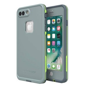 product image of green and grey lifeproof phone case on latest iphone model