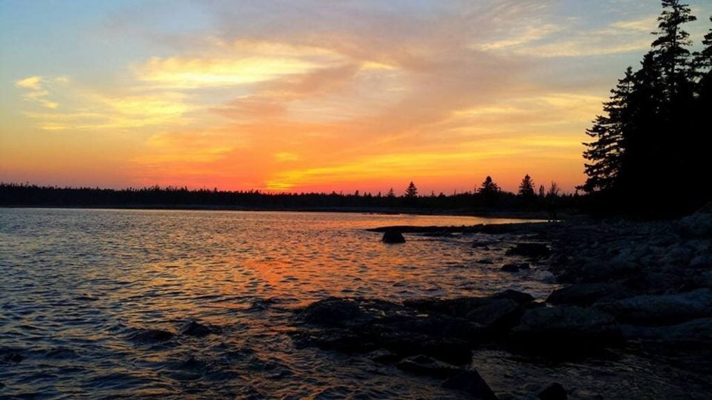 photo of sea taken while camping in Maine