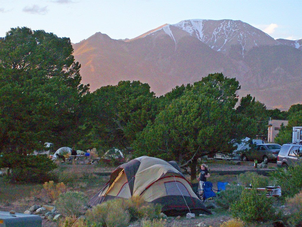 tent set up for camping trip