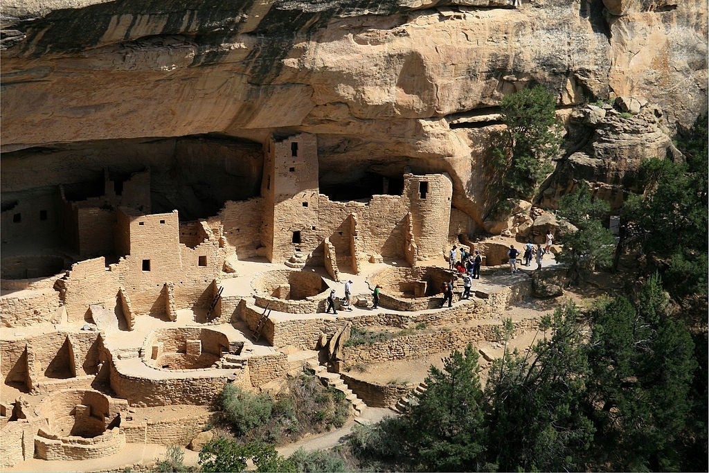 aerial view of Mesa Verde Cliff Dwellings