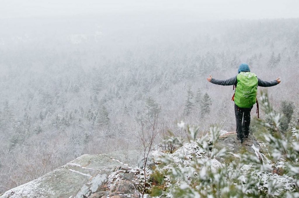 acadia national park winter camping