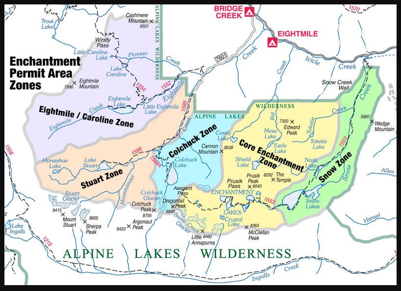 The Enchantments Permits Zones 