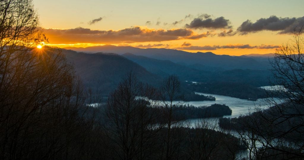If you try camping in the Blue Ridge Mountains, this view could be yours too!