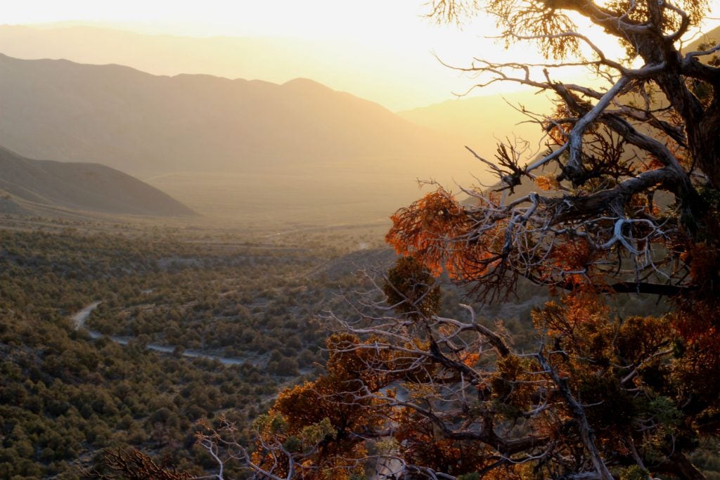 death valley sunset from wildrose peak 