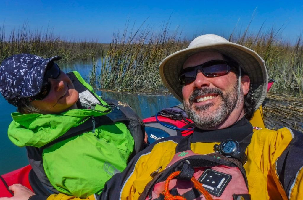 Shari and Hutch enjoy their time camping in South Carolina by taking to the water.