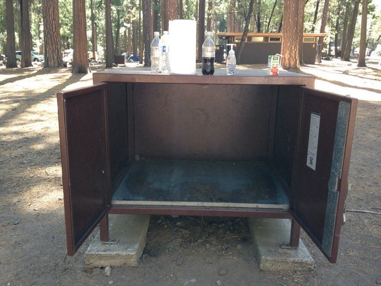 Food storage bin at Upper Pines Campground 