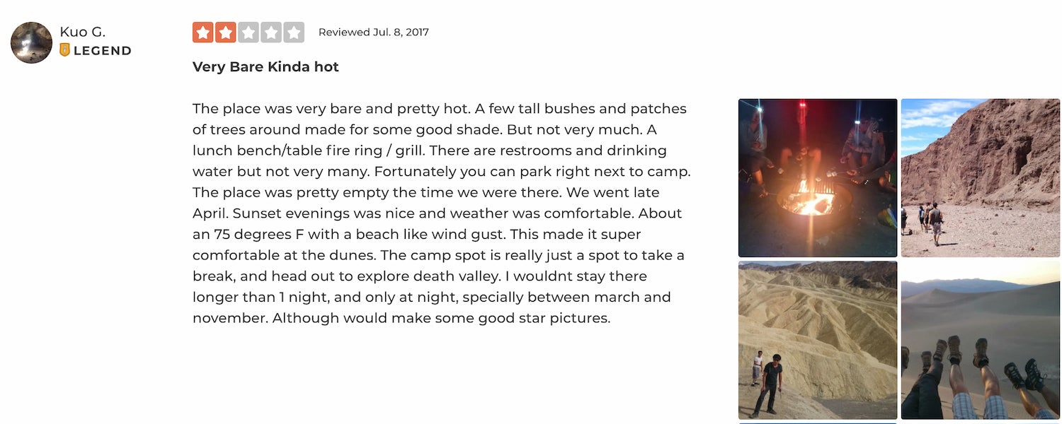kuo g's review of furnace springs campground