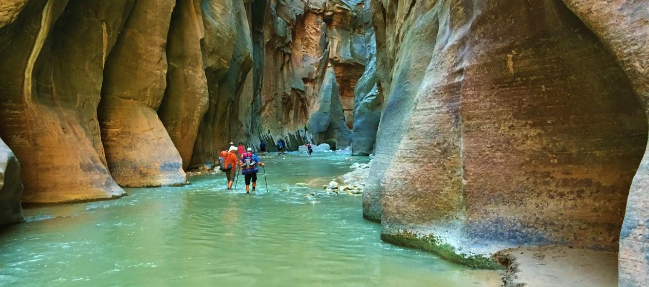 hiking the narrows in march