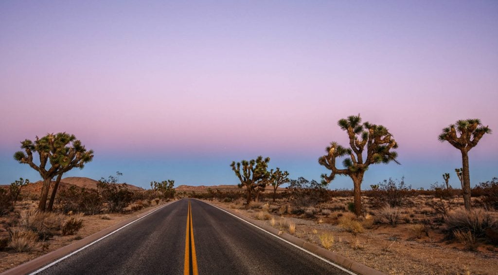 road to joshua tree national park