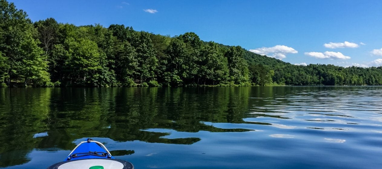 Camp On The Shore Of Lake Habeeb At Rocky Gap State Park Md