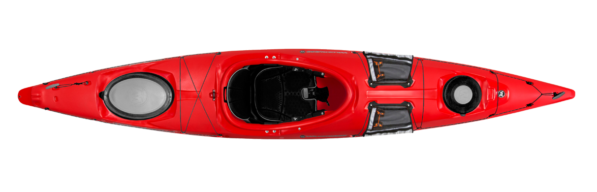 tsunami red kayak for kayak camping