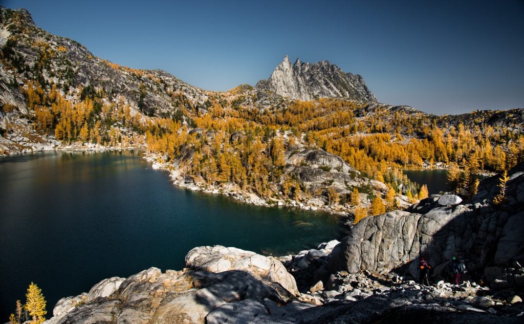 lake while camping the enchantments