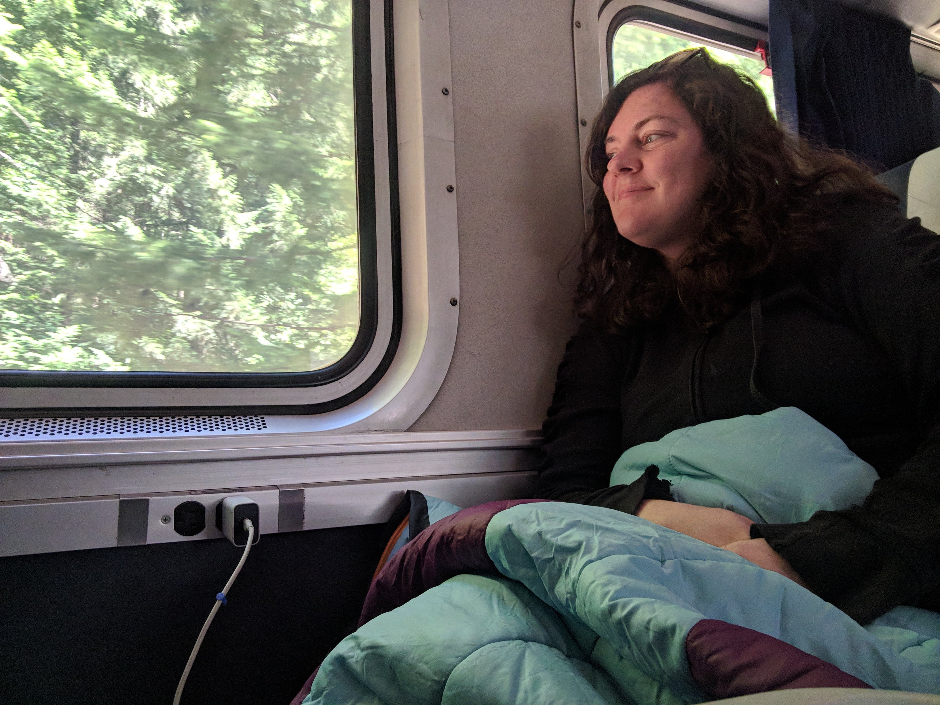 camping without a car on the train