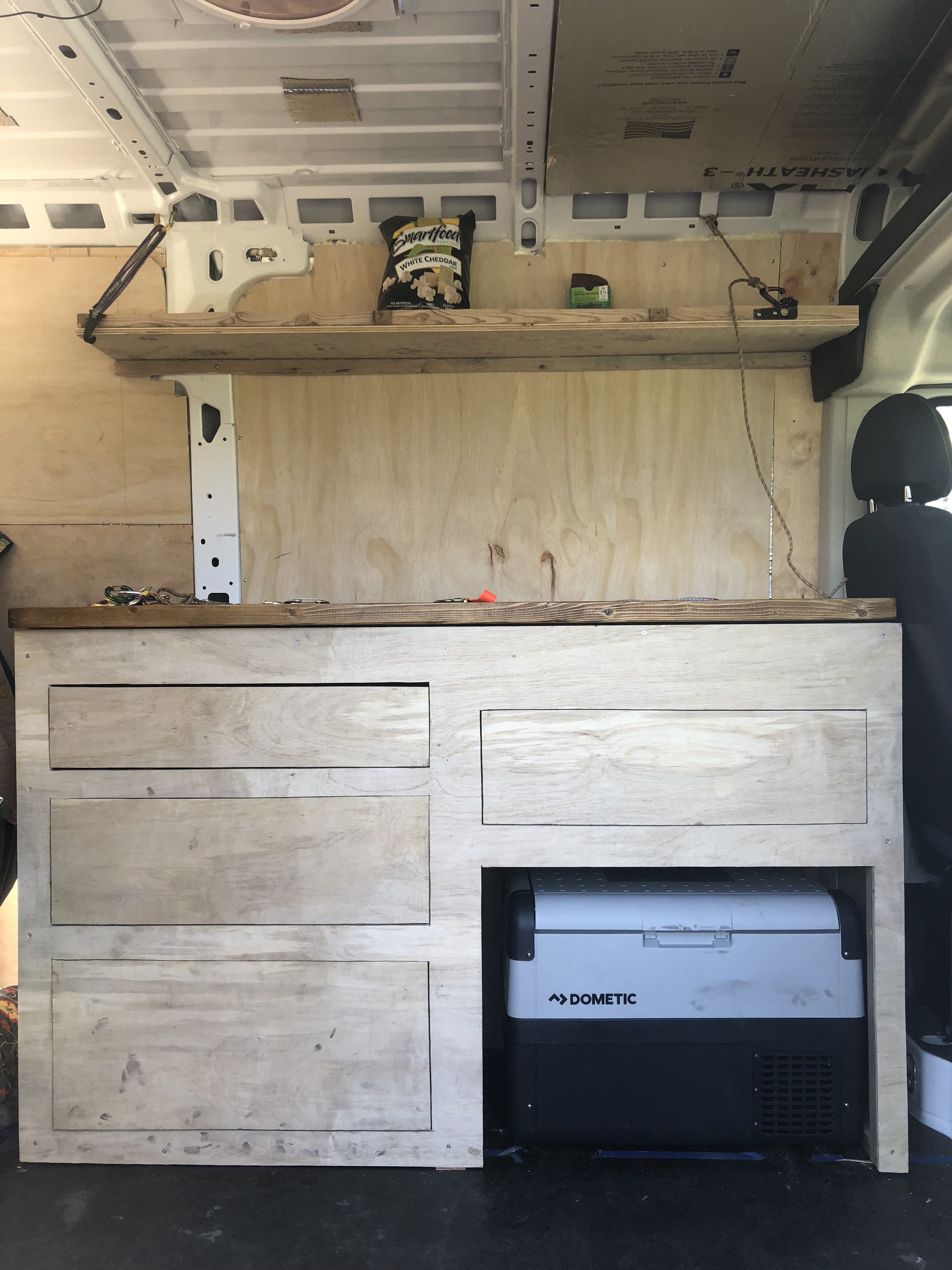 kitchen living in a van