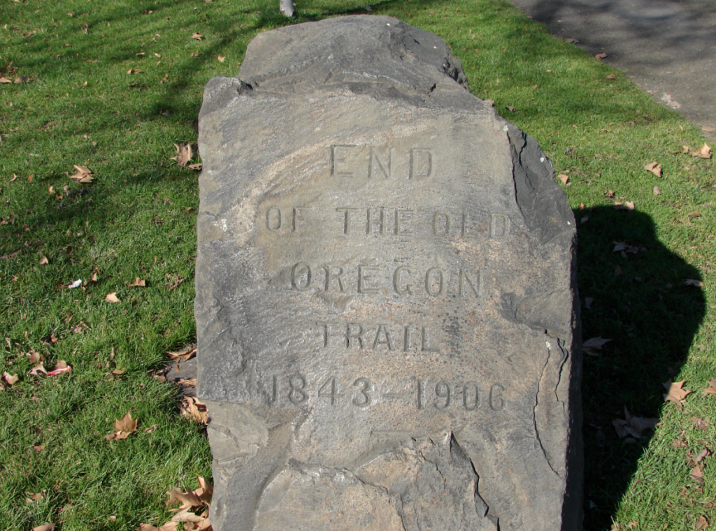 end of the oregon trail marker