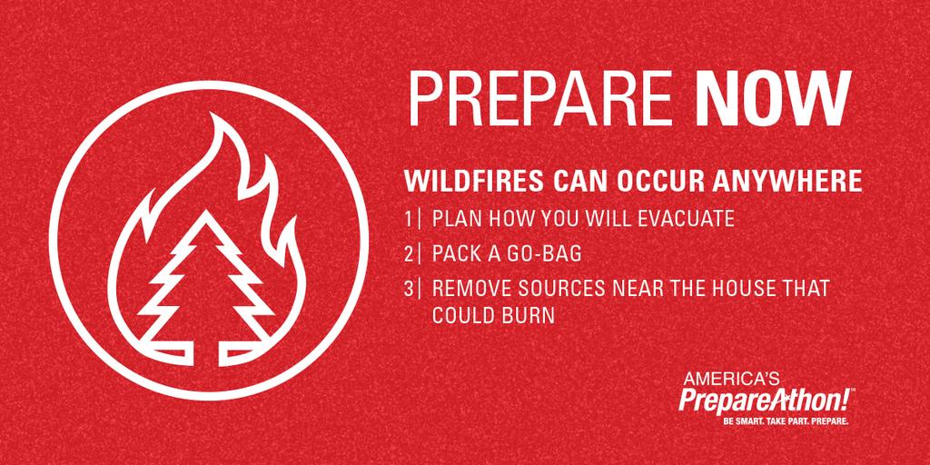 emergency preparedness wildfire tips from prepareathon