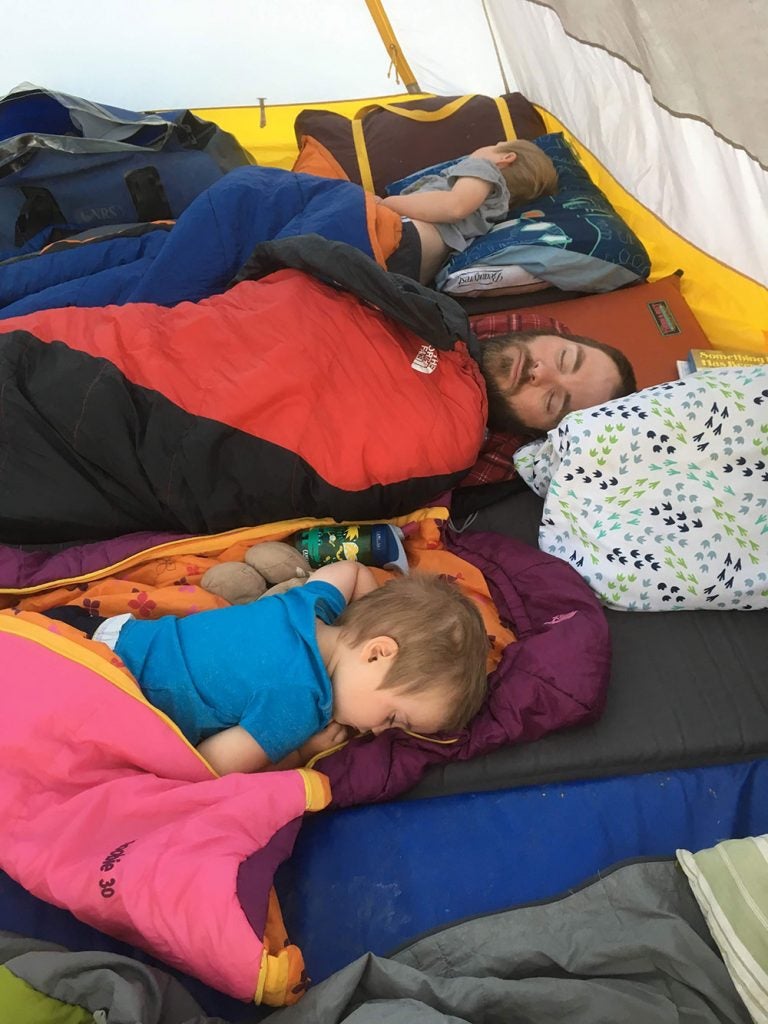 sleeping better while camping as a family