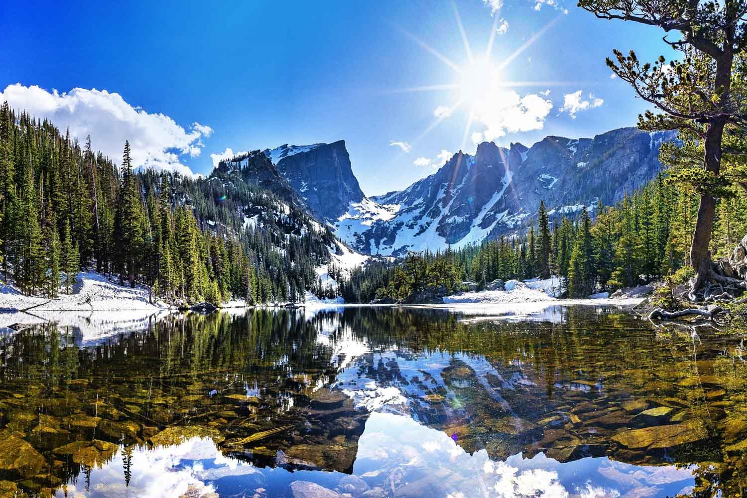 alpine lake in Rocky Mountain National Park