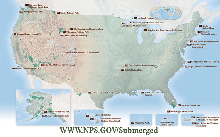 NPS scuba diving Map