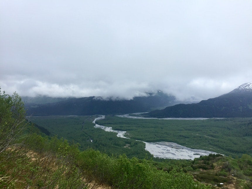 River runs through Tanana Valley near Fairbanks, Alaska