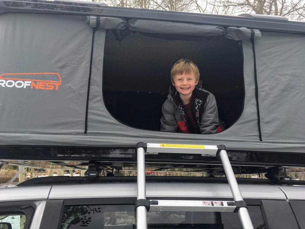 Testing Roofnest's Hard Shell Roof Top Tent With a Family of Five