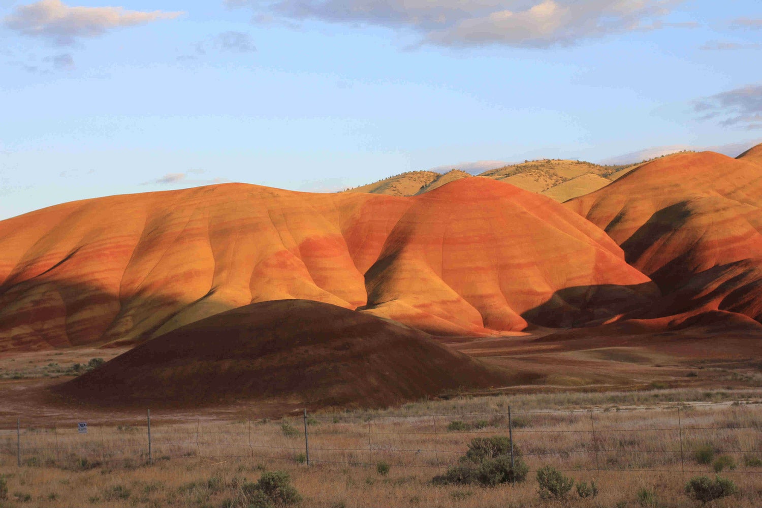 the soft rolling painted hills in central oregon