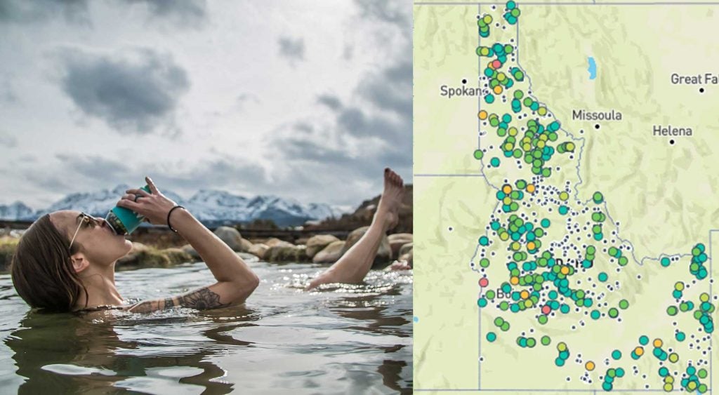 campgrounds in idaho mapped on the dyrt