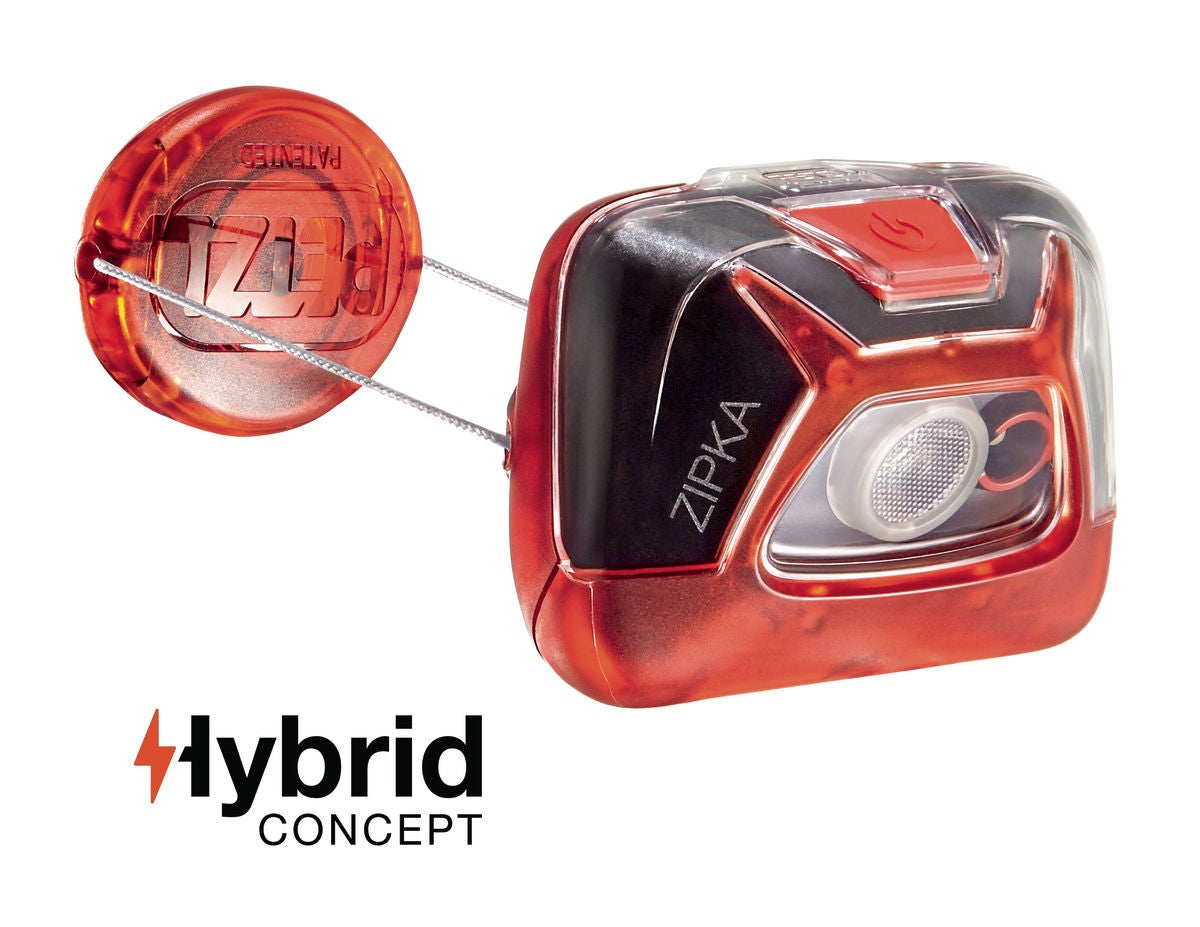 zipka hybrid headlamp in red