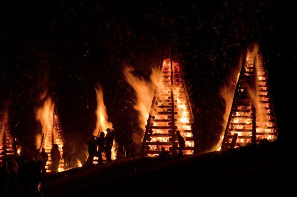 bonfire pires at festivals in Louisiana