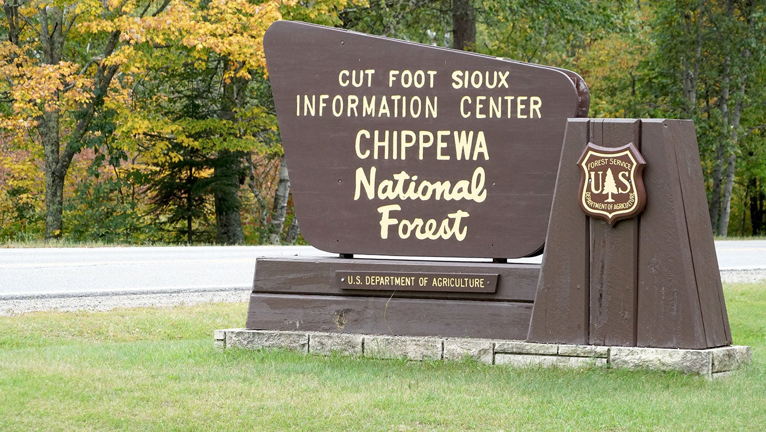 Chippewa National Forest sign.