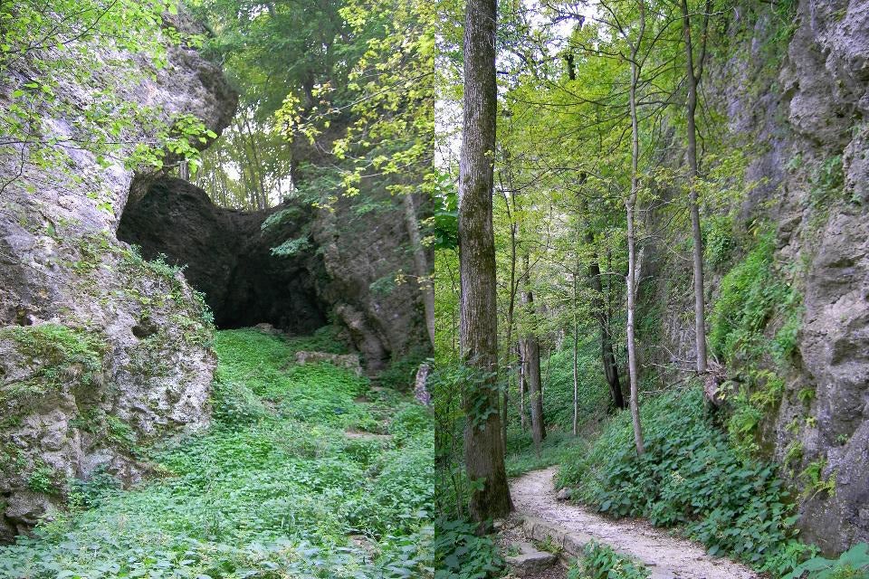 cave entrances at pictured rocks in iowa