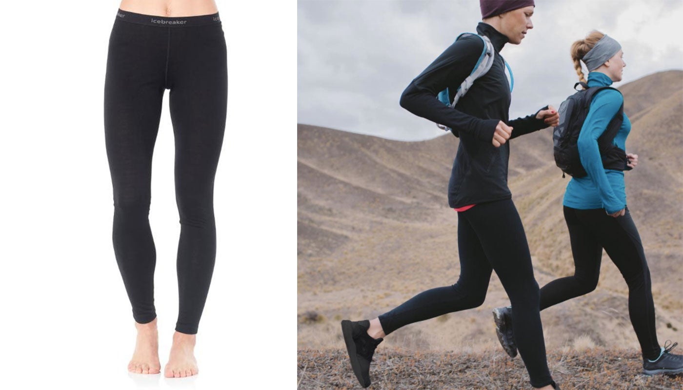 two women run in their black leggings