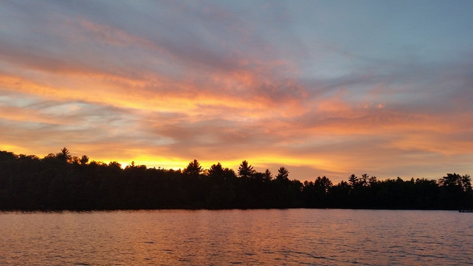 Wisconsin lake at sunset 