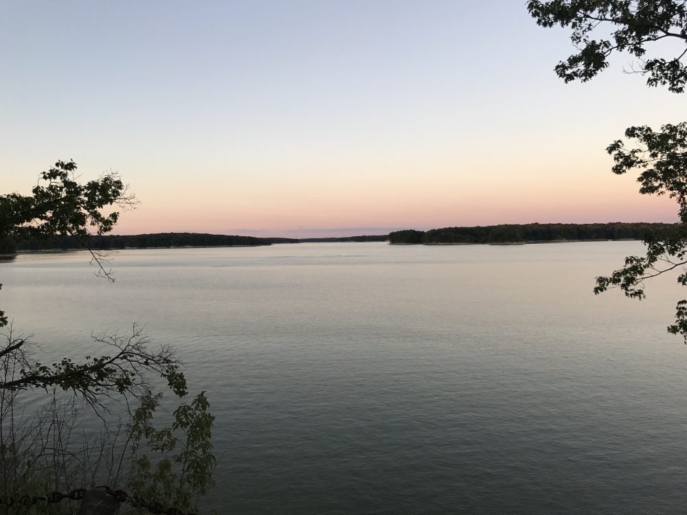 Lake at sunset in Wisconsin 