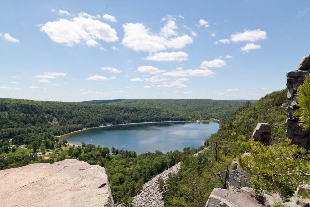 Overview of lake on Ice Age Trail in Wisconsin