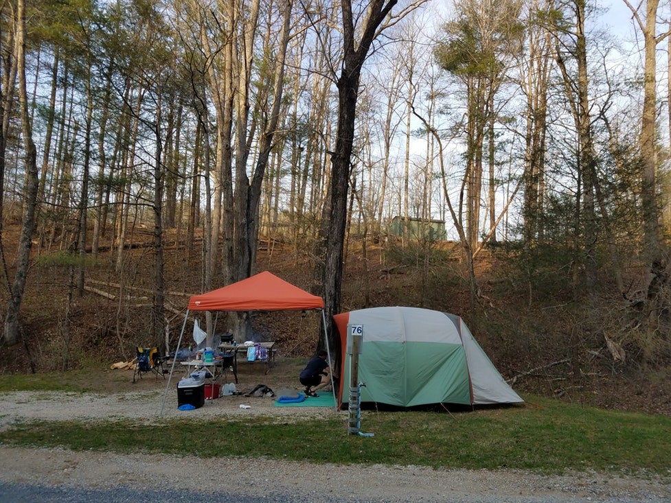 Middle Creek Campground in Blue Ridge Mountains Virginia