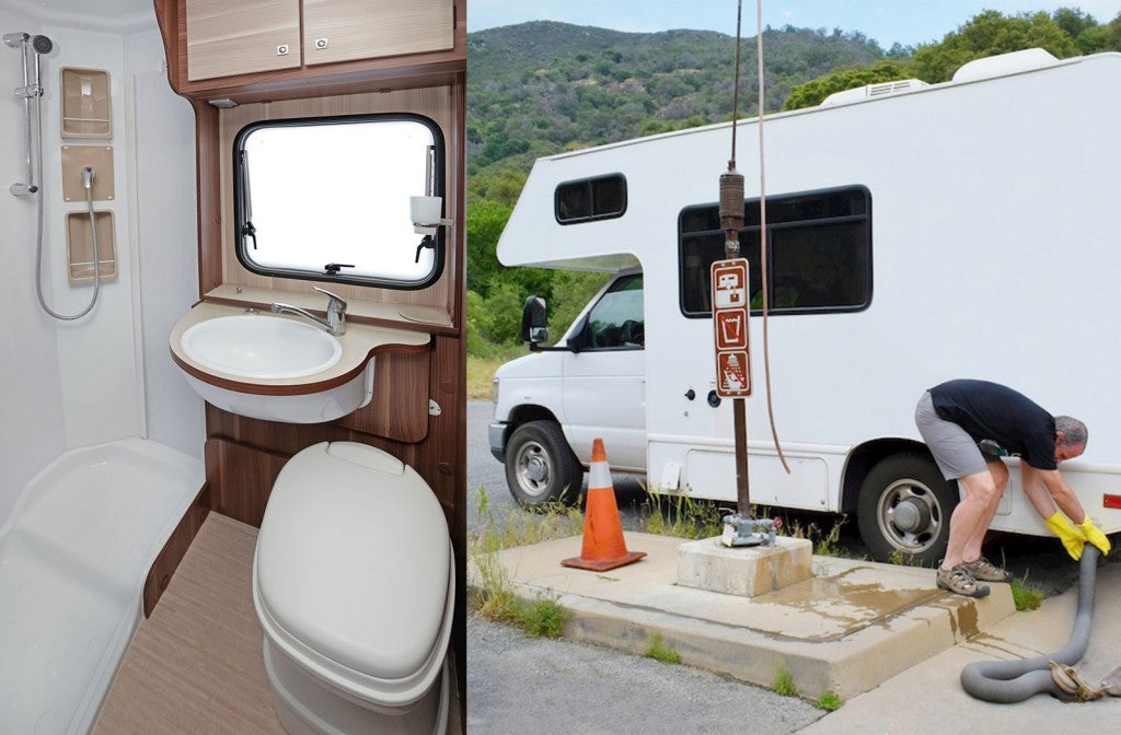 RV Camper Travel Trailer Bathroom Extra Long Stick on Shower