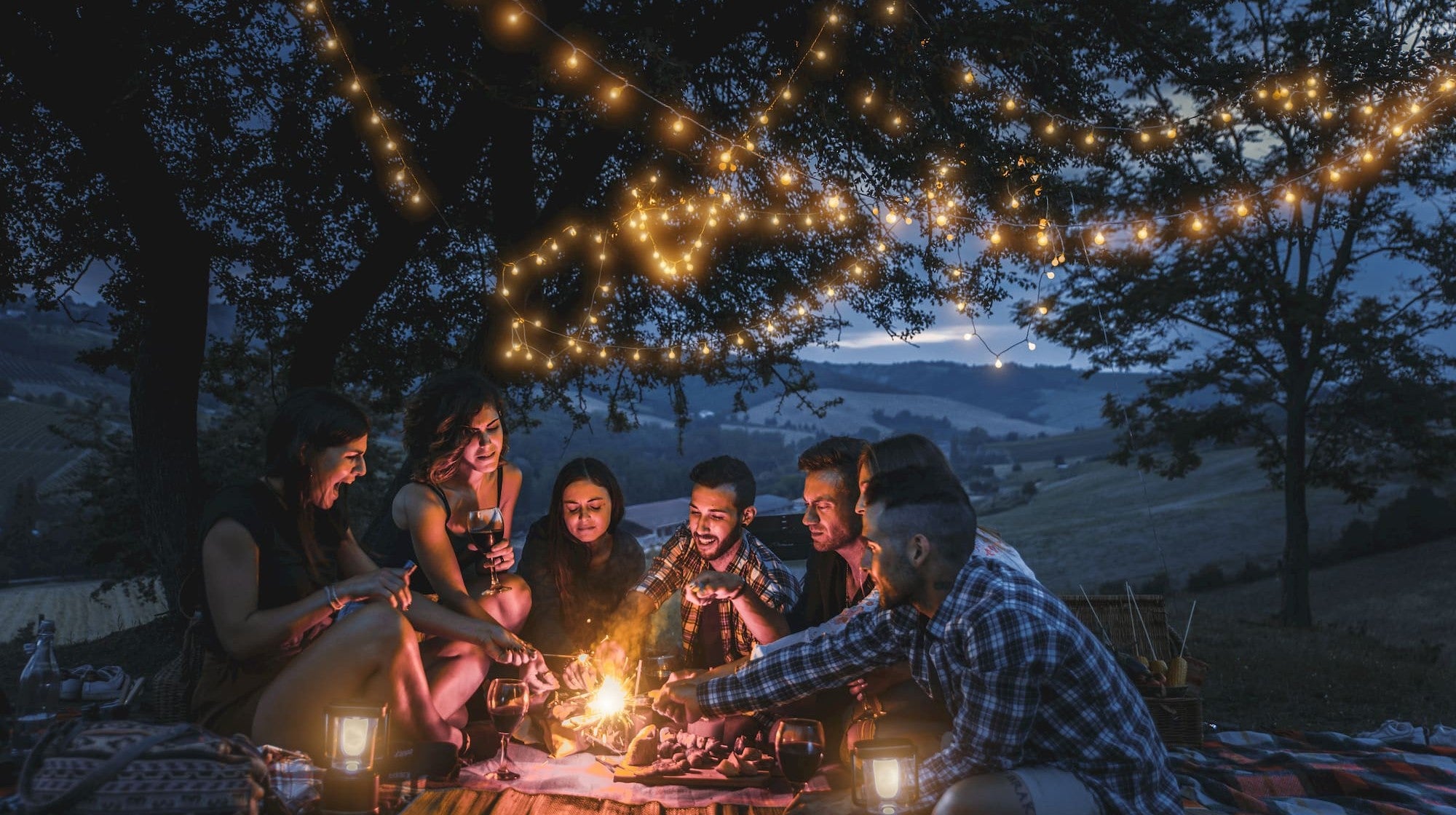 camping twinkle lights