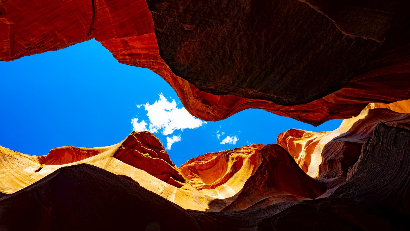 Slot canyons near moab utah