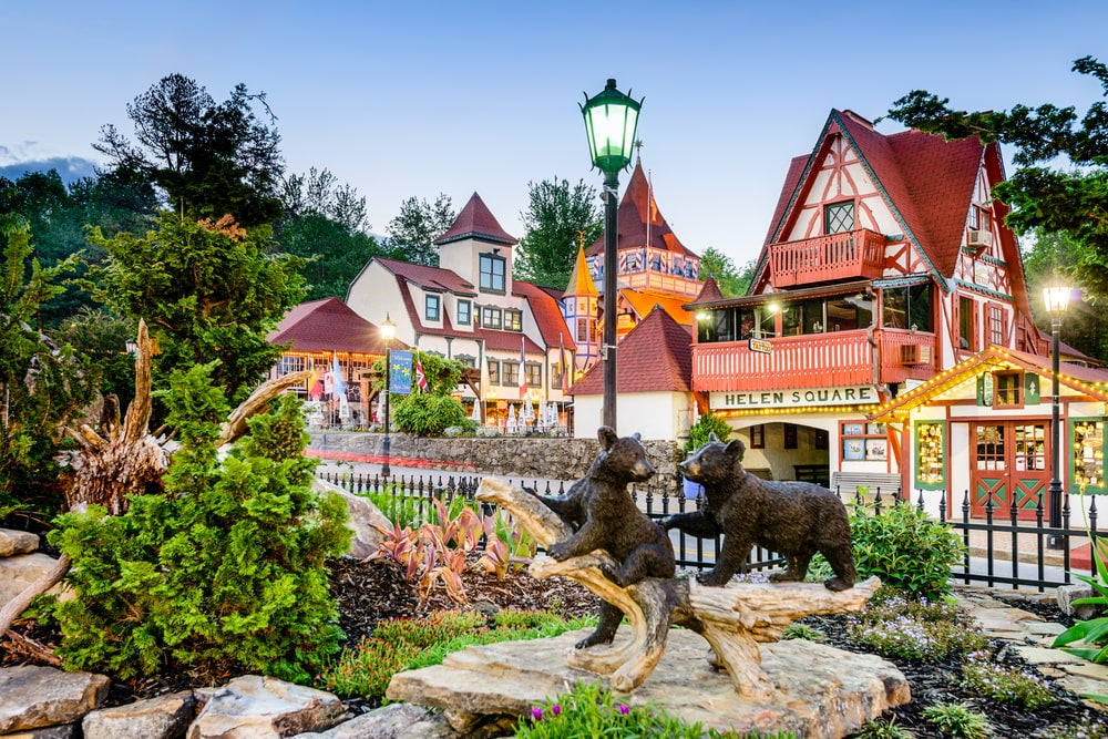 Panoramic view of Bavarian-style homes 