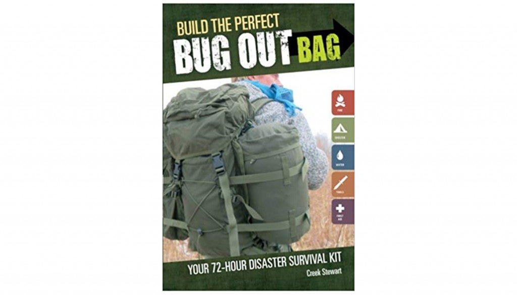 the book cover for “Build the Perfect Bug Out Bag,” by Creek Stewart
