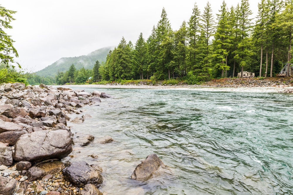 View from the edge of the Skykomish River.