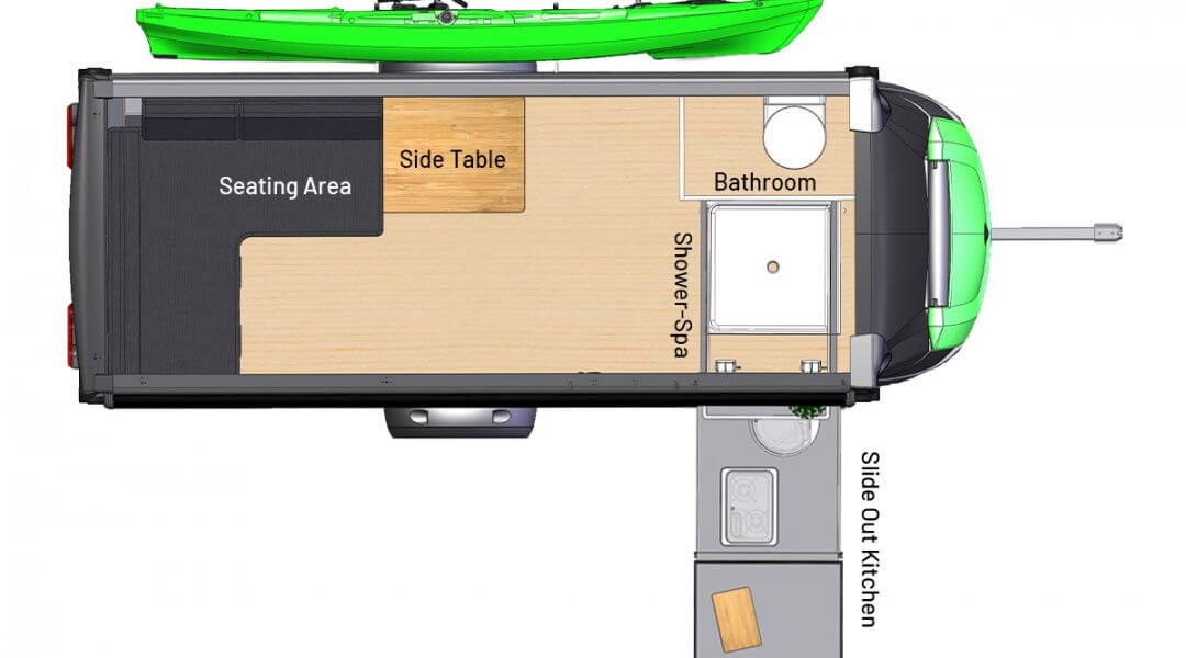 digitized blueprint of the vast camper from above