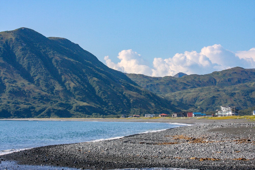 A shallow bay on kodiak island in alaska 