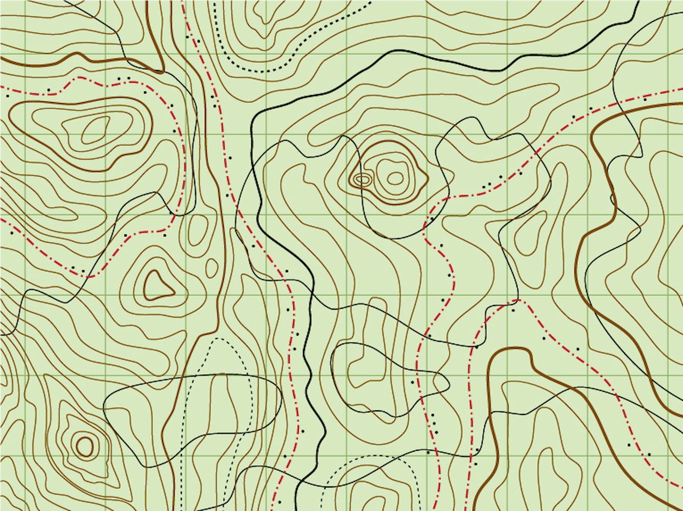 topographic map with elevation