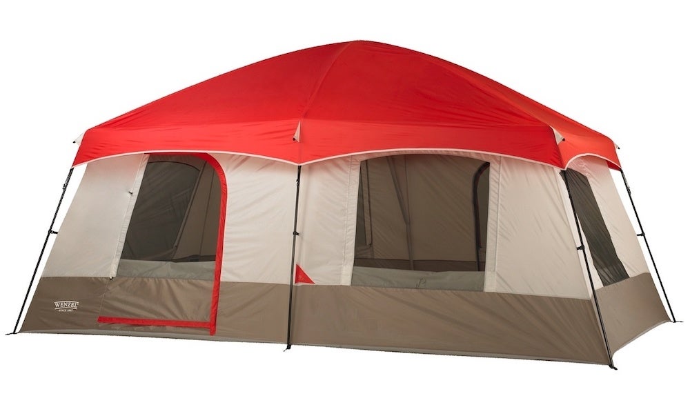 Red and white tent 