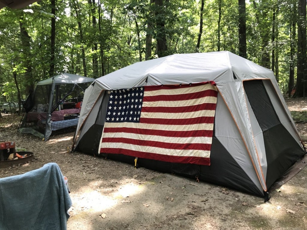 two tents at a campsite in pennsylvania