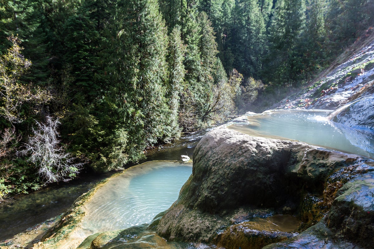 hotsprings pools cascading into one another