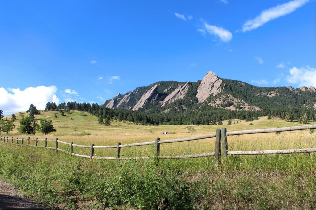 Colorado's flatiron mountains in boulder